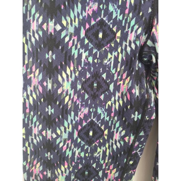 Victoria's Secret Sport Leggings Large Womens Blue Multicolor High Rise Pull On - Picture 4 of 6